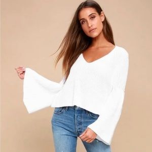 FREE PEOPLE DAMSEL BELL SLEEVE SWEATER